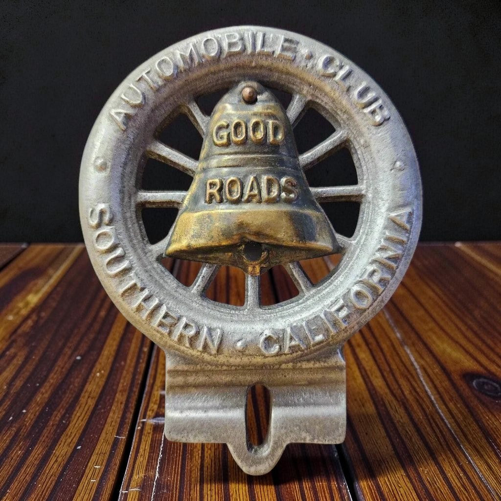 AAA Automobile Club Southern California Good Roads License Plate FOB Topper (5" x 3.75") - Jones Peak