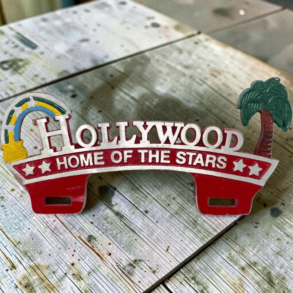 Hollywood Home of the Stars Car License Plate FOB Topper (11.5" x 5.5") - Jones Peak