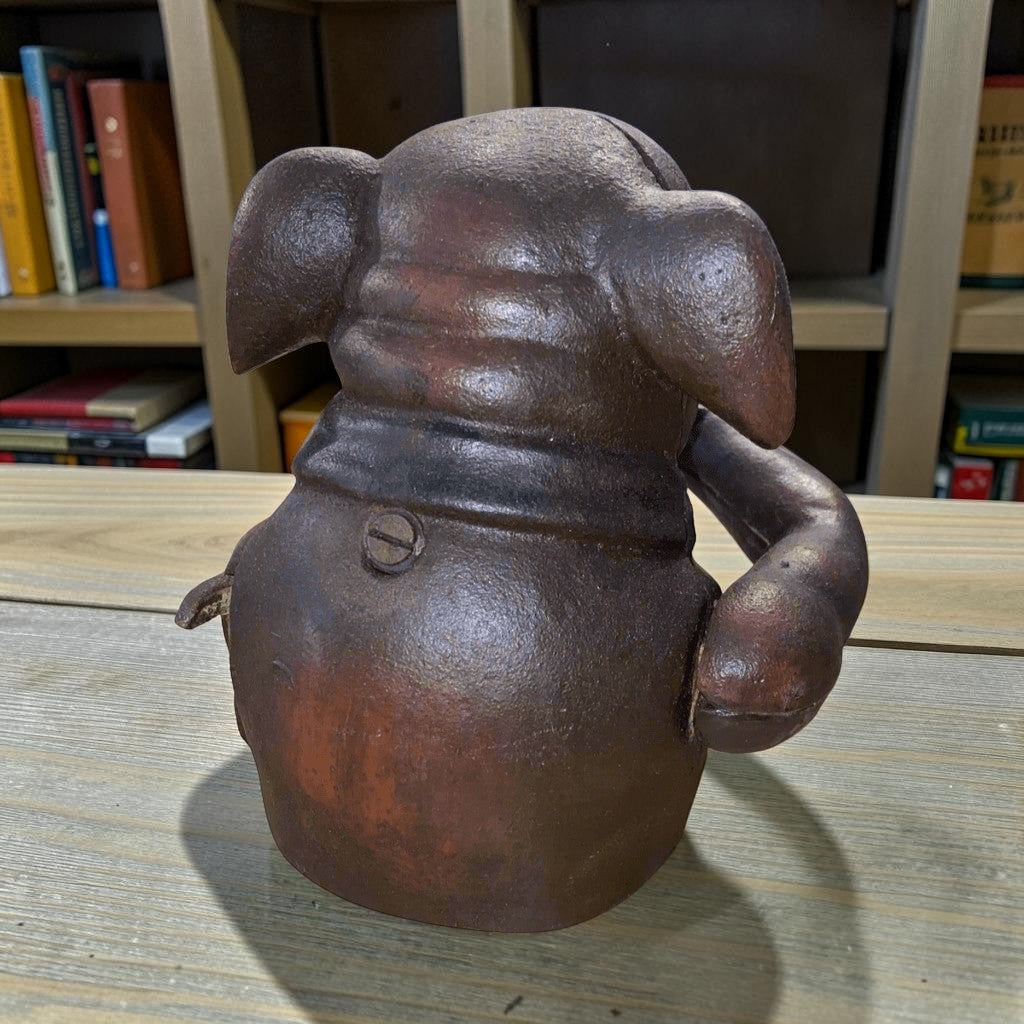 Bulldog Cast Iron Mechanical Coin Bank With Painted Antique Finish (5" x 6.5") - Jones Peak