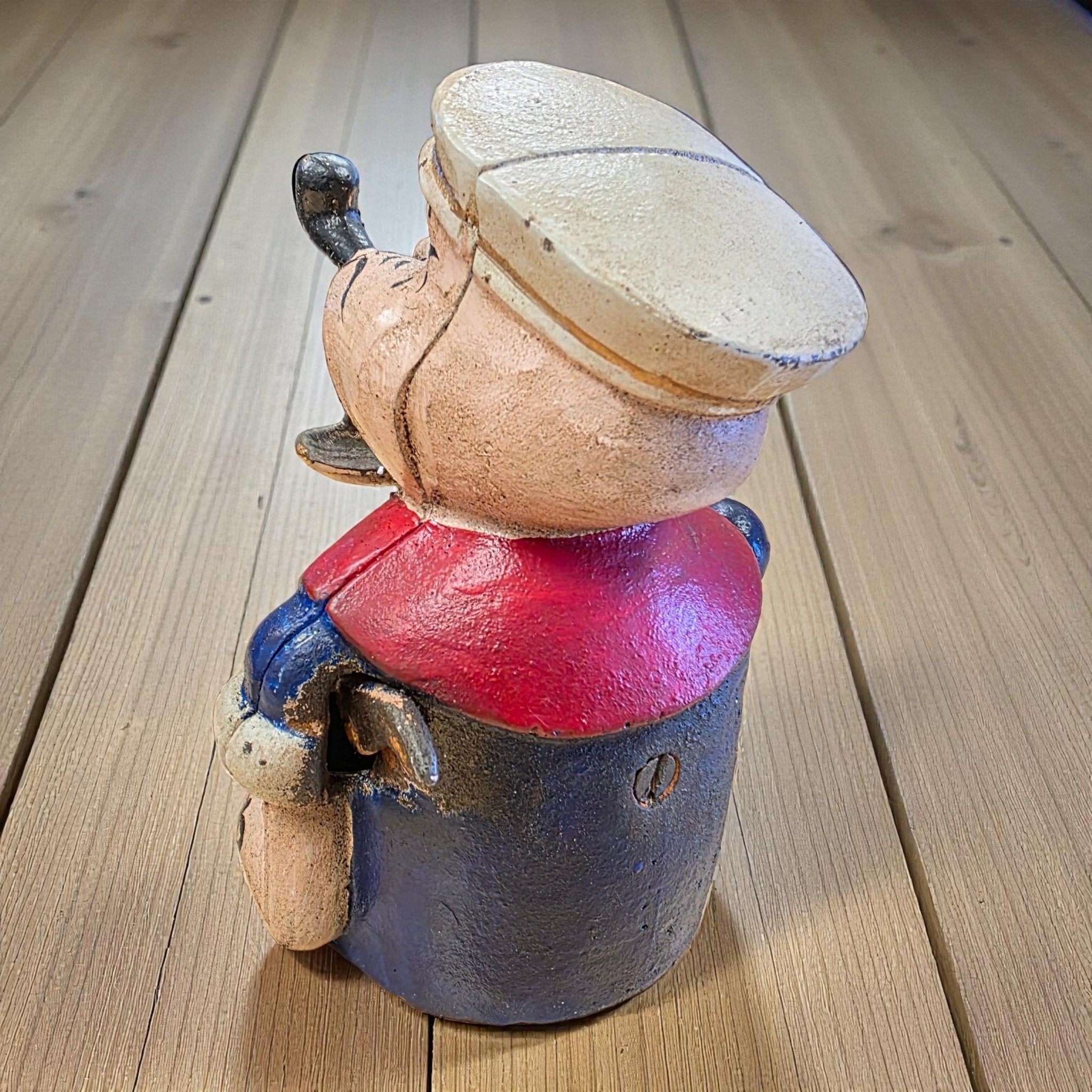 Popeye Cast Iron Mechanical Coin Bank With Painted Antique Finish (6" x 5") - Jones Peak