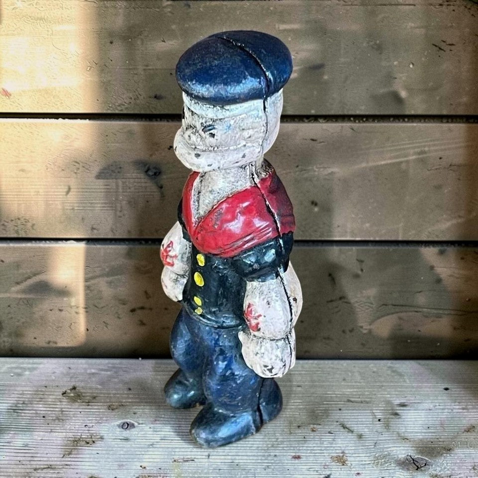 Popeye Sailor Man Cast Iron Coin Bank With Painted Antique Finish (5" Tall) - Jones Peak