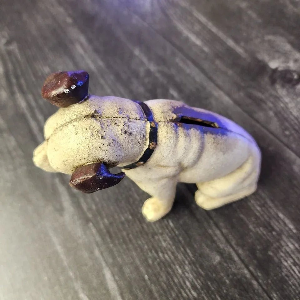 RCA Dog Cast Iron "Nipper" Coin Bank With Hand Painted Antique Finish (6" x 6" x 2") - Jones Peak