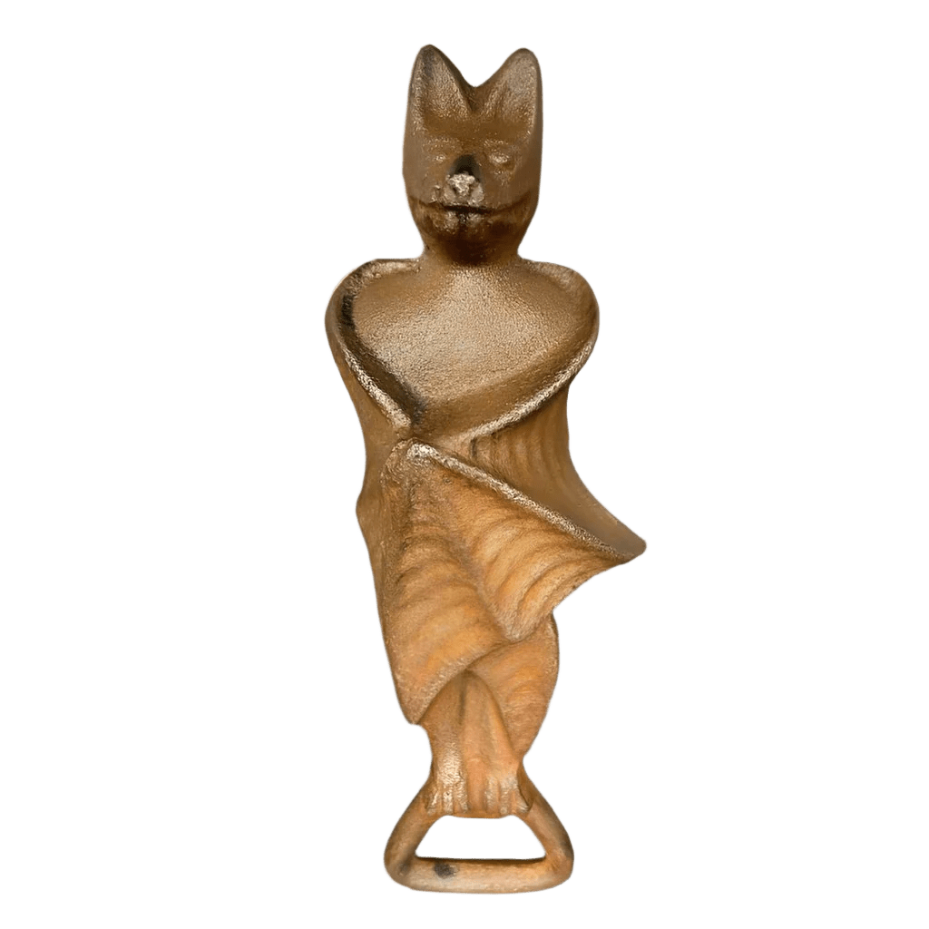 Bat Bottle Opener Cast Iron With Antique Distressed Finish (7" x 2") - Jones Peak