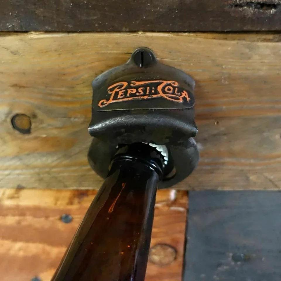 Pepsi - Cola Die Cast Wall Mounted Bottle Opener With Painted Antique Finish (3.25" x 2.5") - Jones Peak