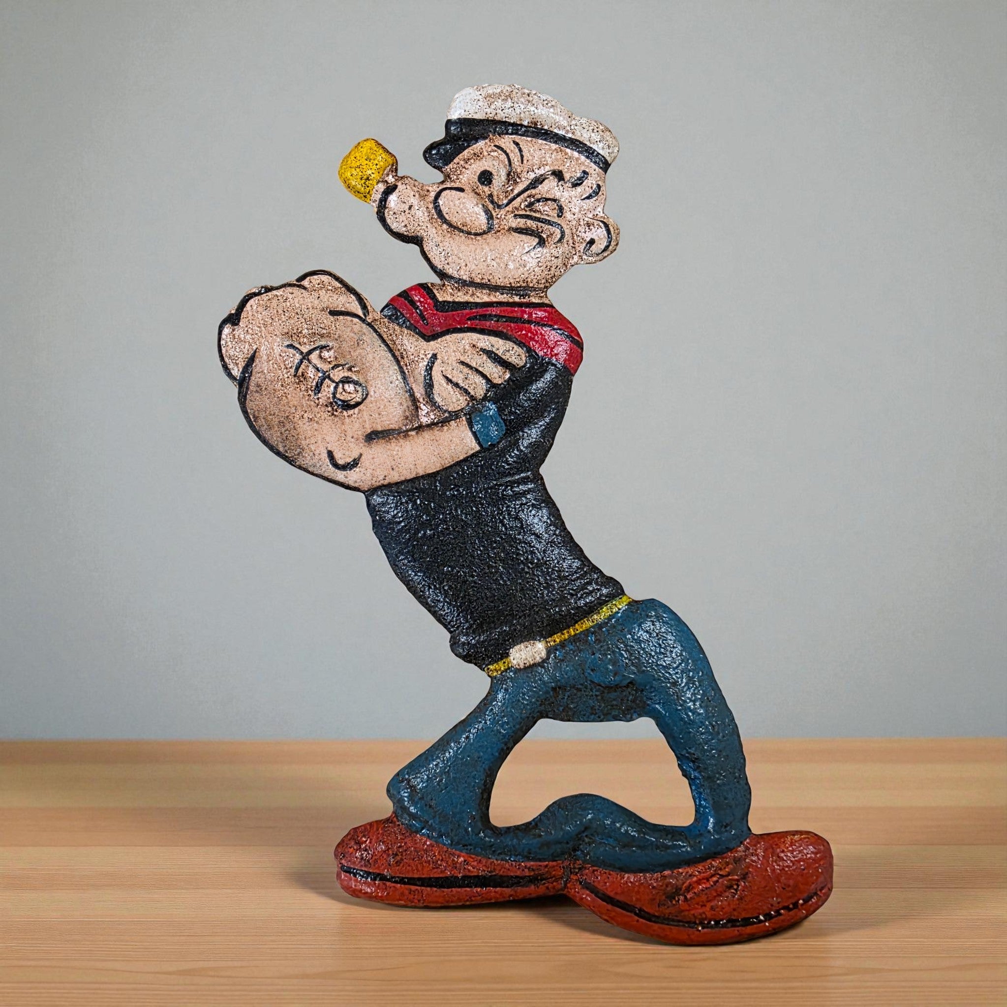 Popeye Sailor Man Cast Iron Bottle Opener With Painted Finish (5" x 3") - Jones Peak