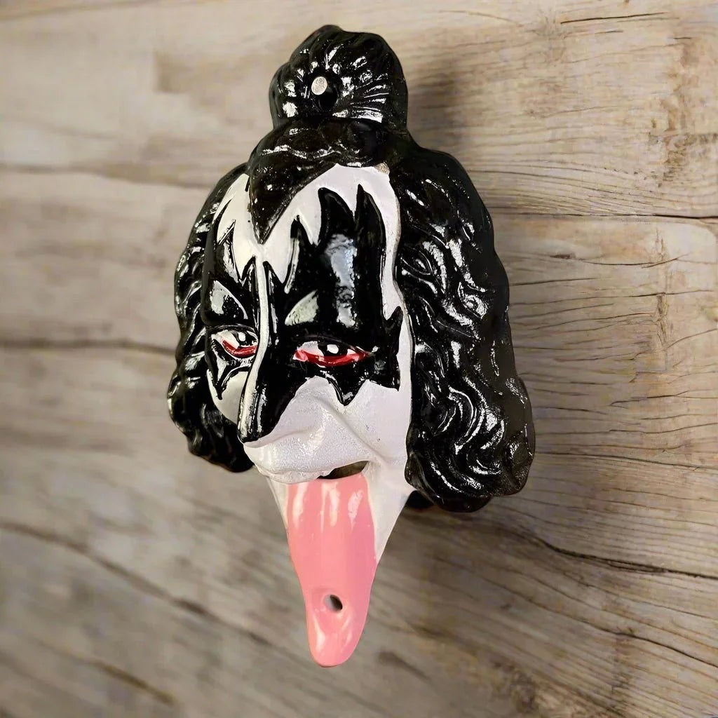 Rock Star Tongue Cast Iron Wall Mounted Bottle Opener With Hand Painted Finish (4.75" x 3") - Jones Peak