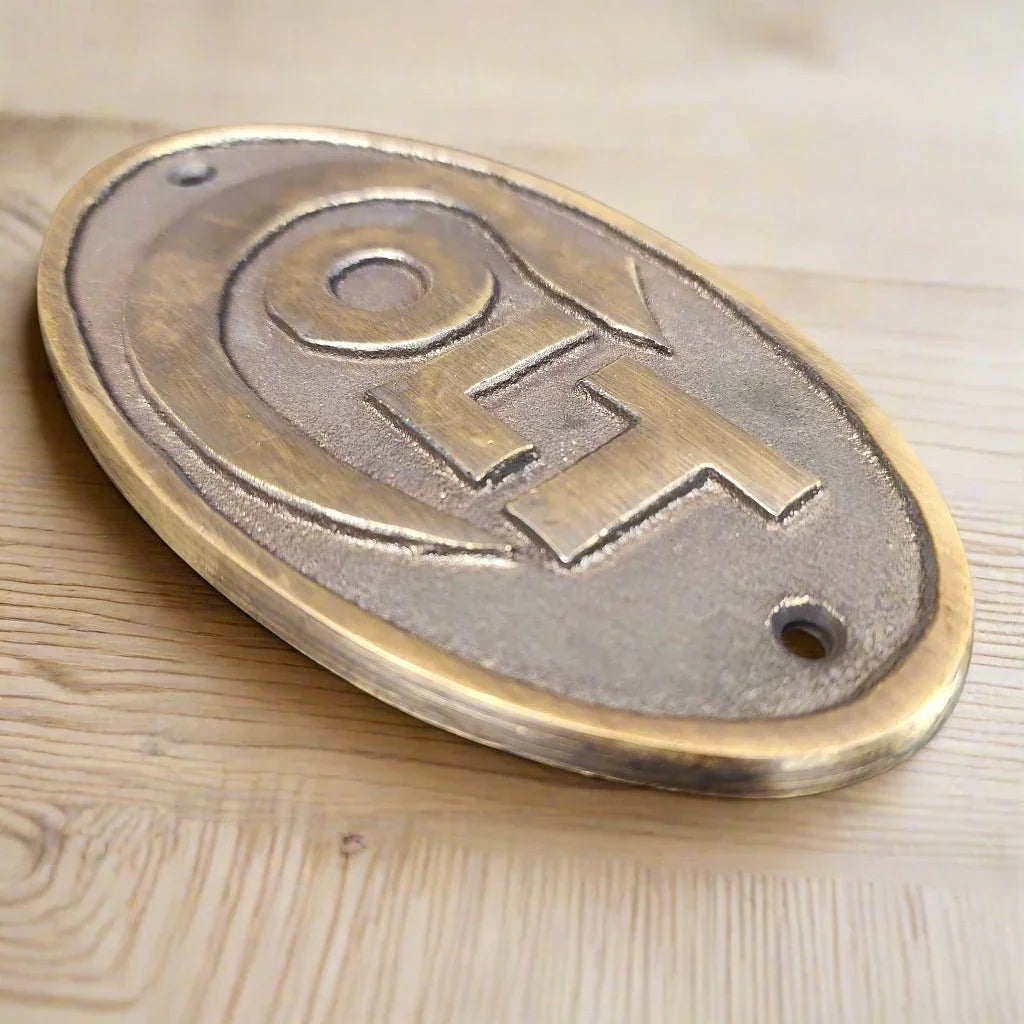 Colt Solid Brass Plaque With Raised Lettering & Antique Finish (5" x 2.75") - Jones Peak