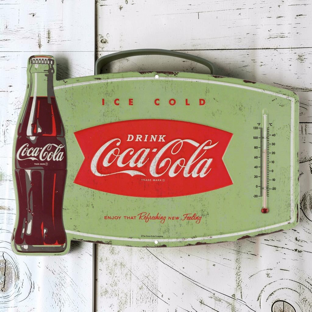 Coca - Cola Ice Cold Embossed Wall Thermometer - Jones Peak