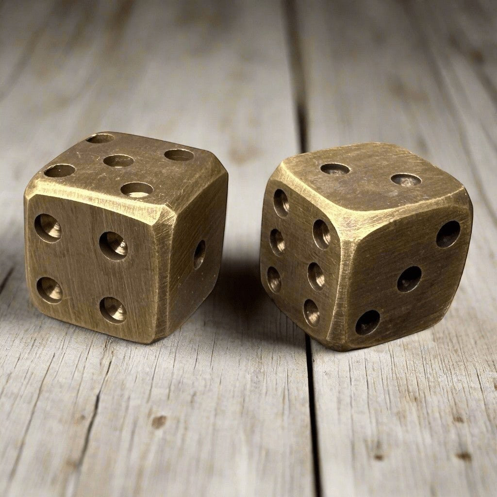 Dice Solid Brass And Rounded Corners - Jones Peak