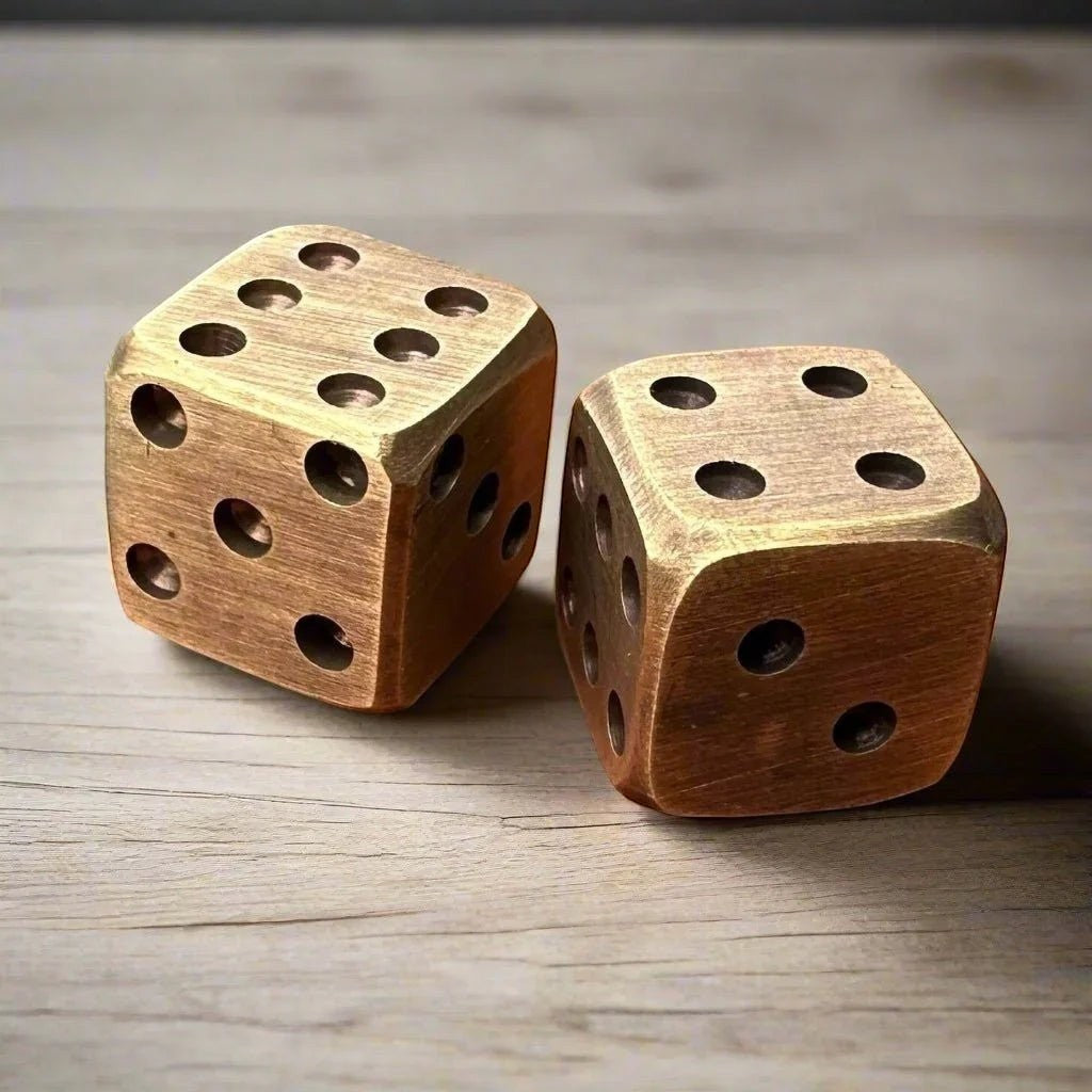 Dice Solid Brass And Rounded Corners - Jones Peak