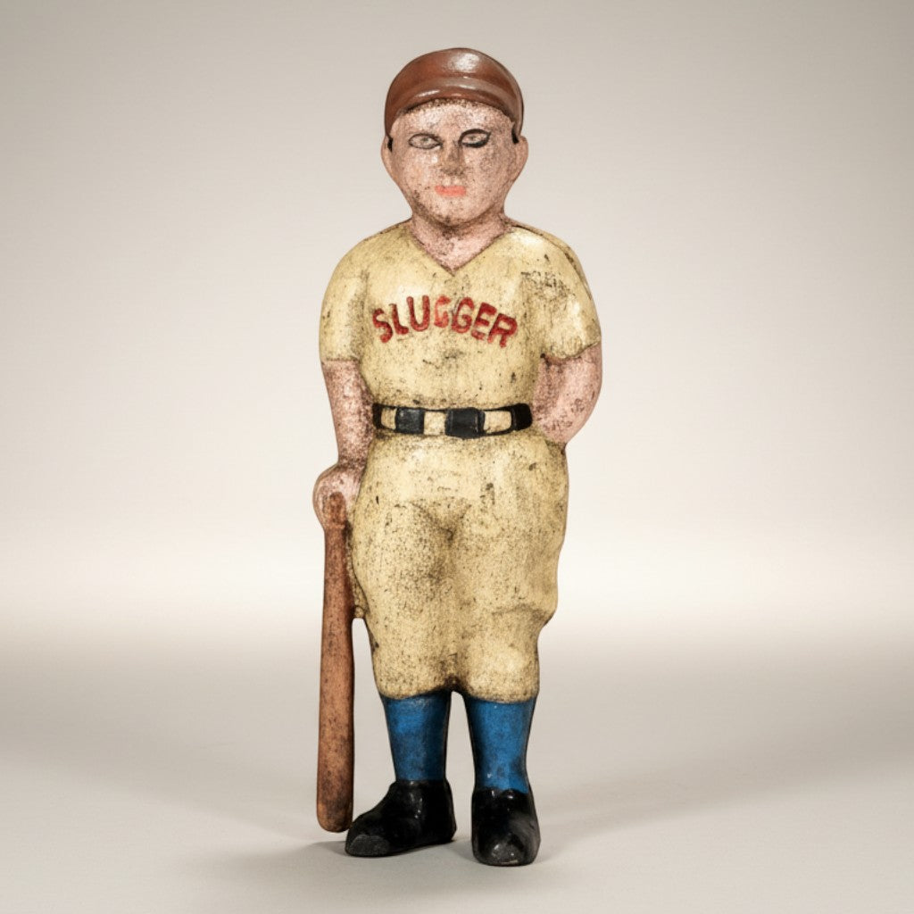 Baseball Slugger Cast Iron Coin Bank - Jones Peak