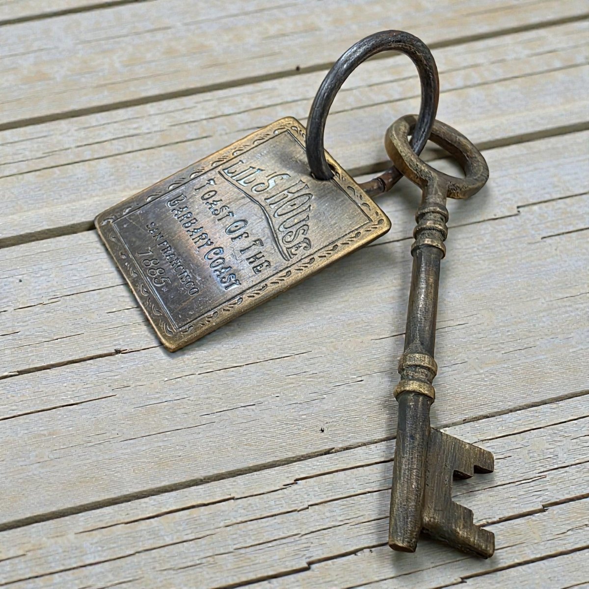 Lil's House San Francisco Brothel Room Brass Tag & Key - Jones Peak