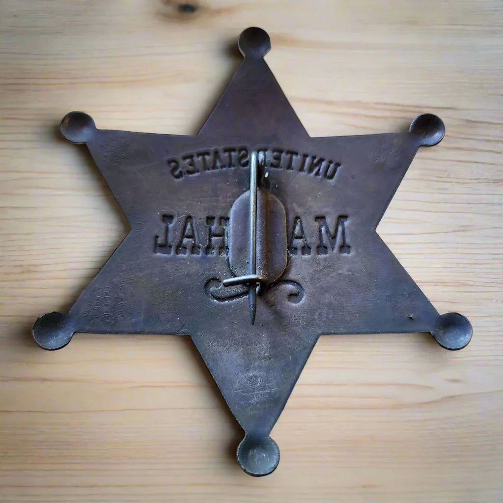U.S. Marshal Solid Brass Star Badge - Jones Peak