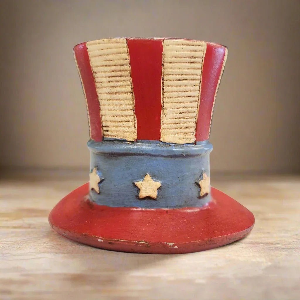 USA Hat Cast Iron Coin Bank - Jones Peak