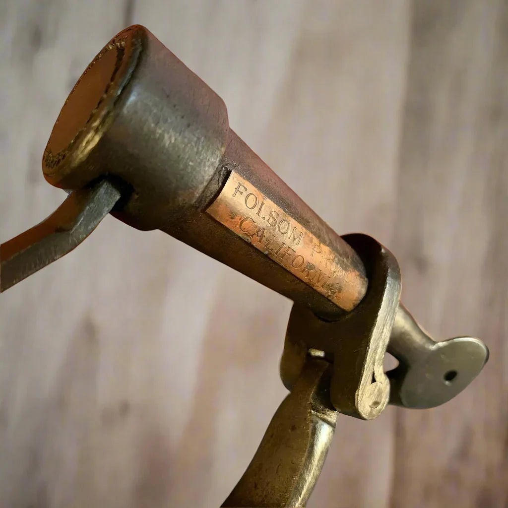 Folsom Prison Cast Iron Handcuffs with Brass Tag - Jones Peak