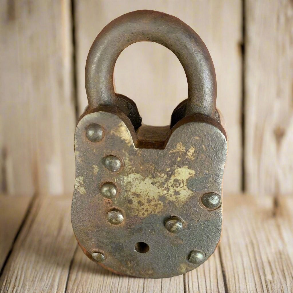 San Quentin Death Row Cast Iron Gate Lock With Keys & Brass Tag (2.5" x 1.5") - Jones Peak