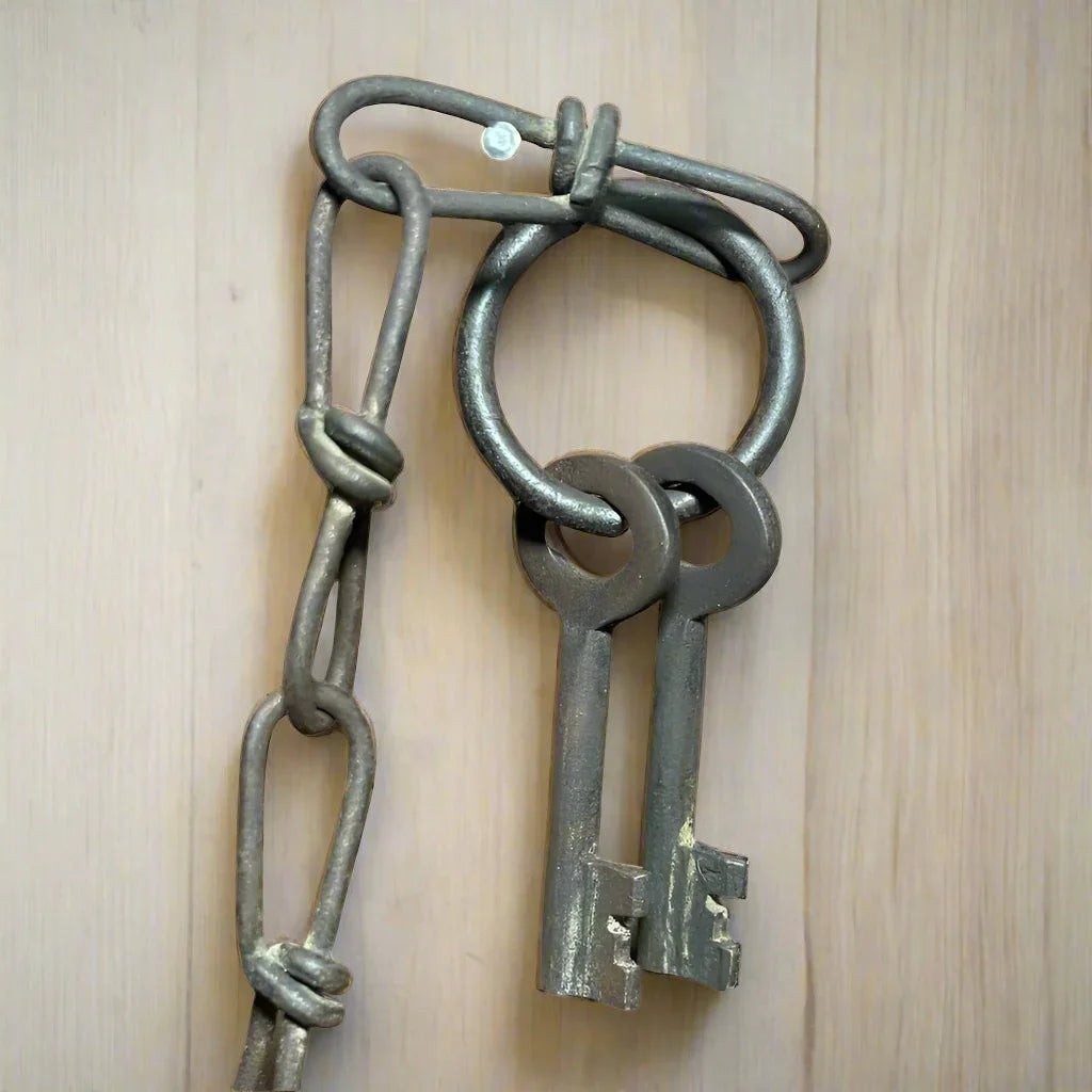 Southern Railroad Cast Iron Lock with Chain & Brass Tag - Jones Peak