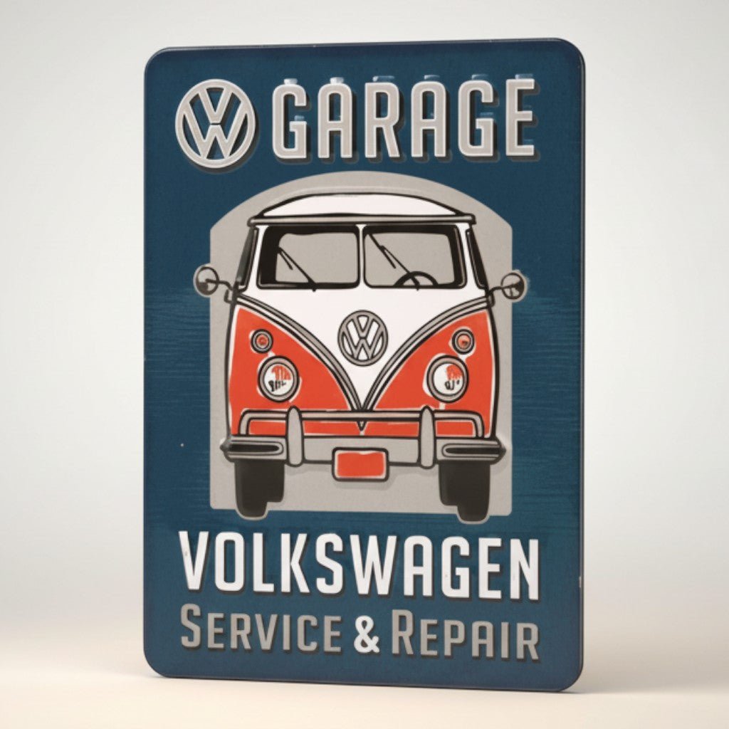 Volkswagen Service Embossed Metal Magnet - Jones Peak