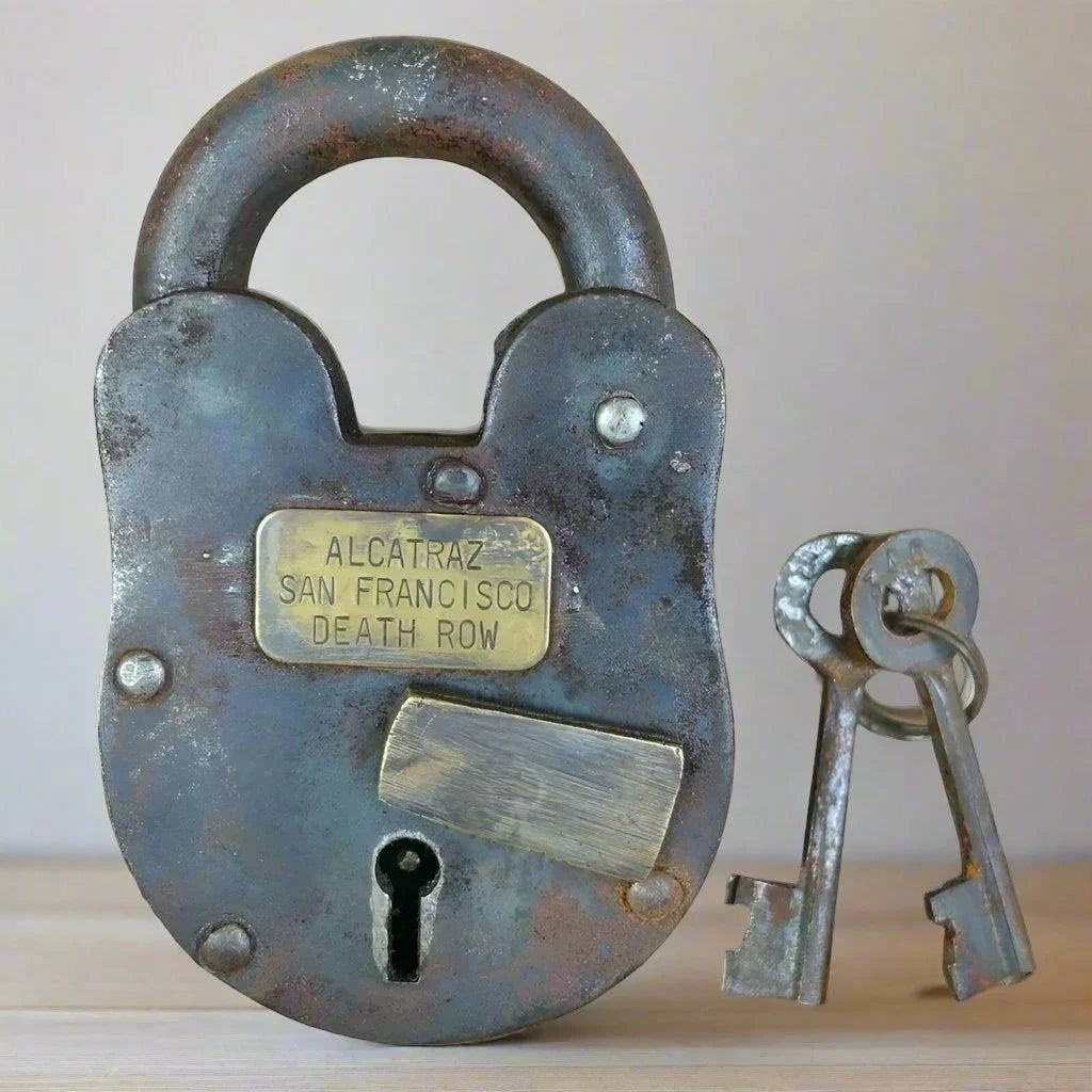 Alcatraz Prison Death Row Cast Iron Lock & Keys - Jones Peak