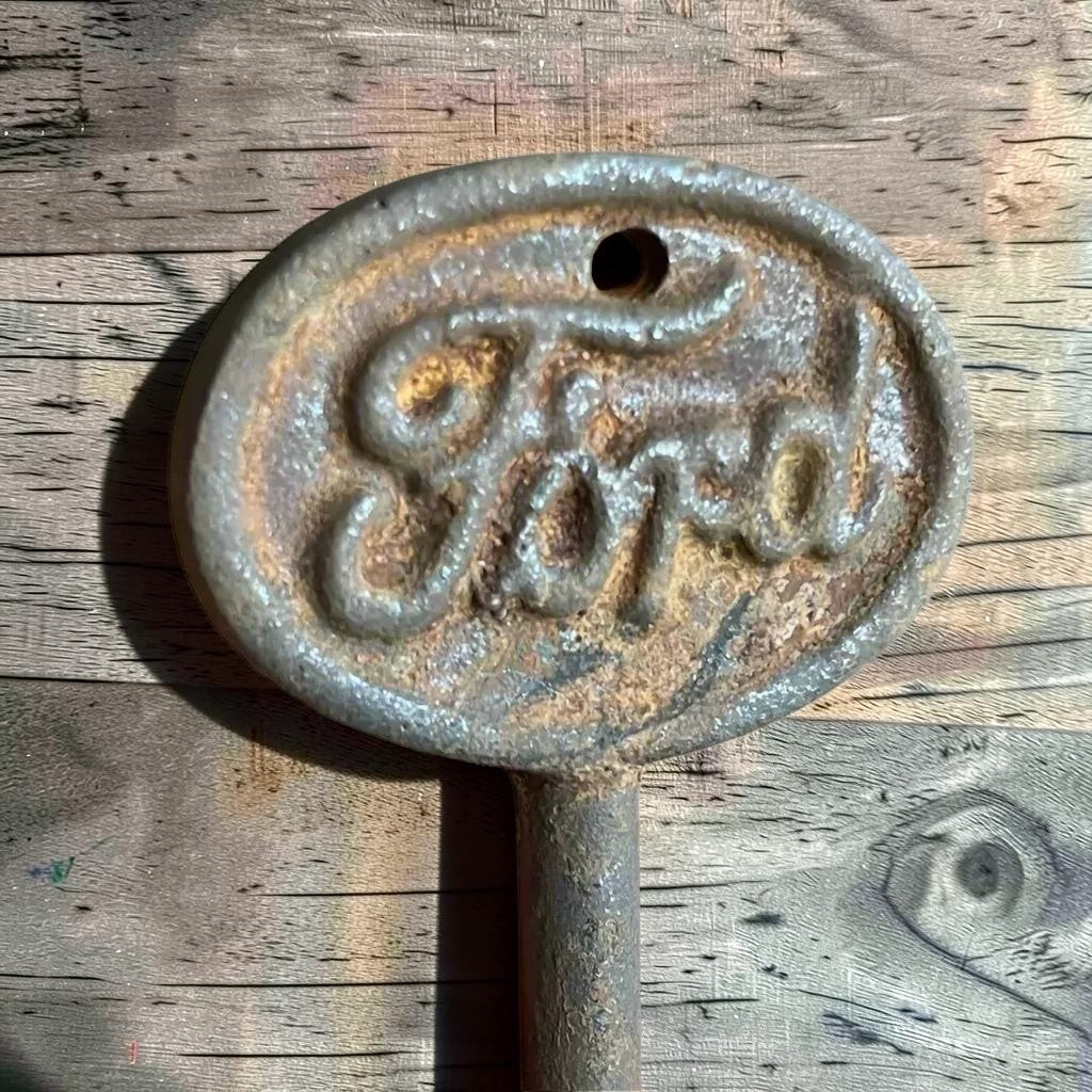 Automotive Cast Iron Set of 5 Keys With Antique Finish (Ford, HD, Chevrolet, Texaco, & Route 66) - Jones Peak