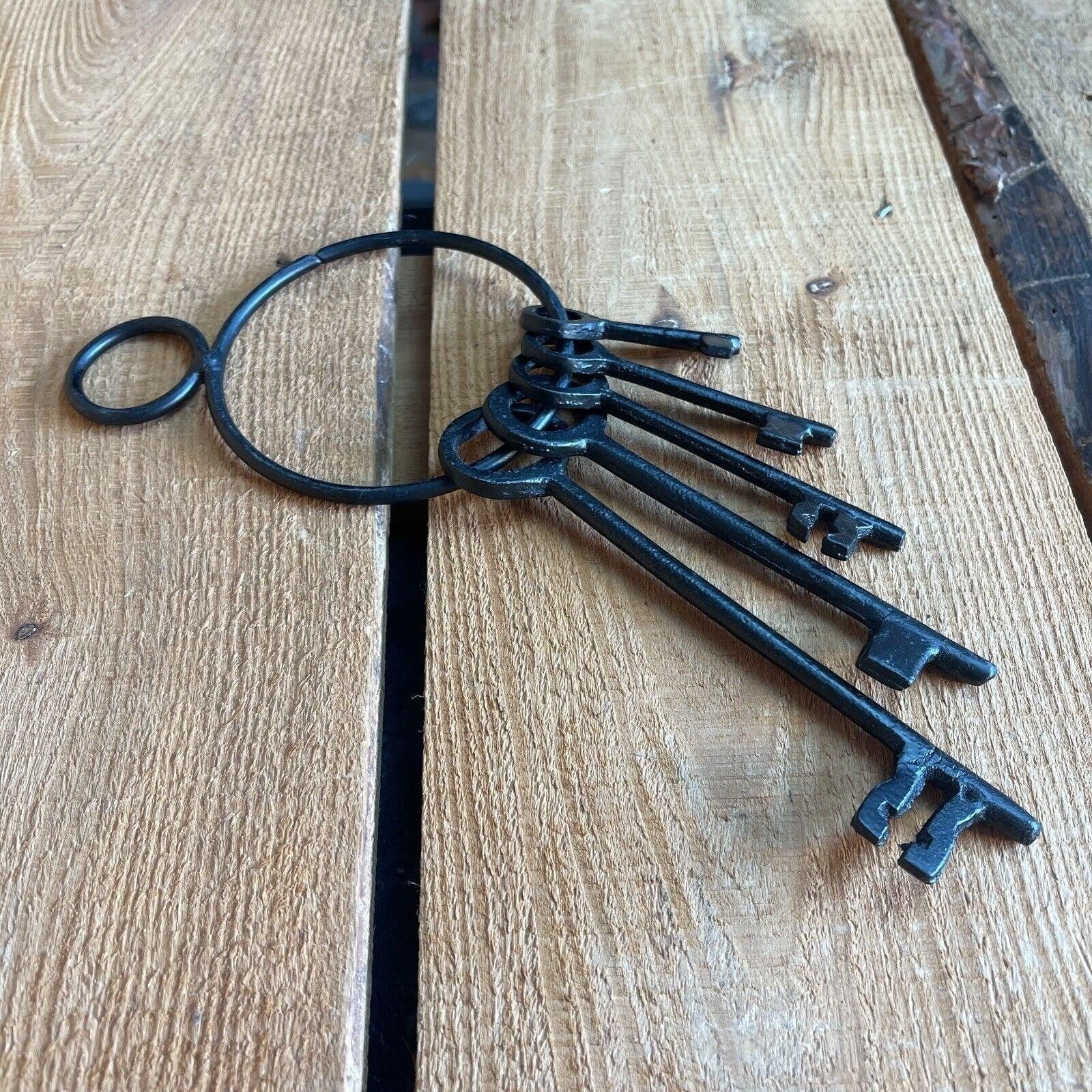 Jailhouse Keys Metal With Painted Black Finish (2" - 6" Long) - Jones Peak