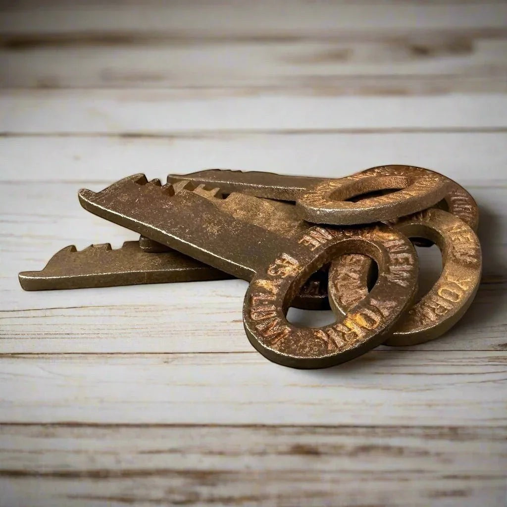 New York Insane Asylum Cast Iron 5 - Key Set (3.5" Long) - Jones Peak