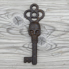 Skull Cast Iron Key With Skull Head & Antique Finish (5" Long) - Jones Peak