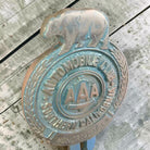 AAA Automobile Club Bear License Plate FOB Topper With Painted Antique Finish (5" x 3.25") - Jones Peak
