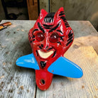 Devil License FOB With Jewel Eyes Painted Finish (4.25" x 3.5") - Jones Peak