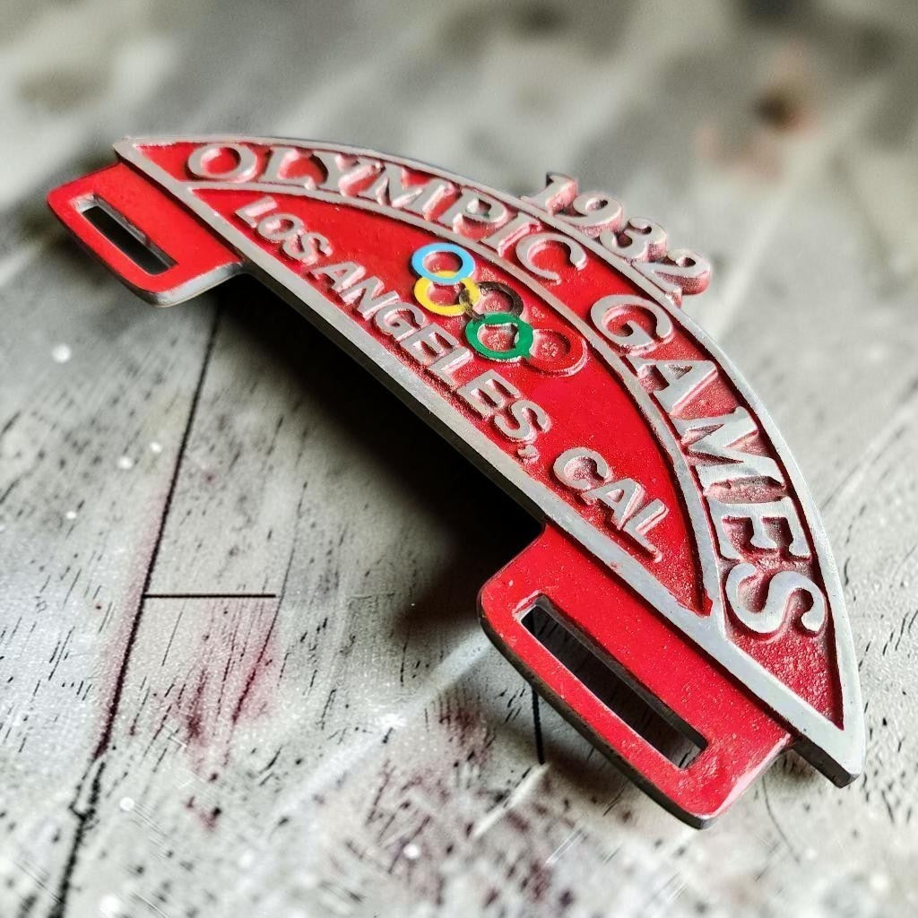 Olympic Games 1932 Los Angeles License Plate FOB Topper (9.75" x 5") - Jones Peak