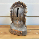 Indian Motorcycle Aluminum Coin Bank With Copper Tag And Antique Finish (4.75" x 2.75") - Jones Peak
