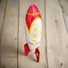 Rocket To The Moon Cast Iron Coin Bank With Painted Antique Finish (9" x 3") - Jones Peak
