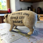 Wm. Moland's Sons Quaker City Hams Cast Iron Coin Bank (7.5" x 3.5") - Jones Peak