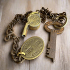 New York Insane Asylum Cast Iron Guard Key And Whistle (20" Long) - Jones Peak