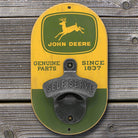 John Deere Logo Vintage Wall Bottle Opener (3.5" x 6") - Jones Peak