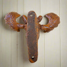 Moose Cast Iron Wall Mounted Bottle Opener With Painted Antique Finish (5" x 2.75") - Jones Peak