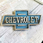 Chevrolet Cast Iron Embossed Plaque With Painted Antique Finish (9.5" x 5") - Jones Peak