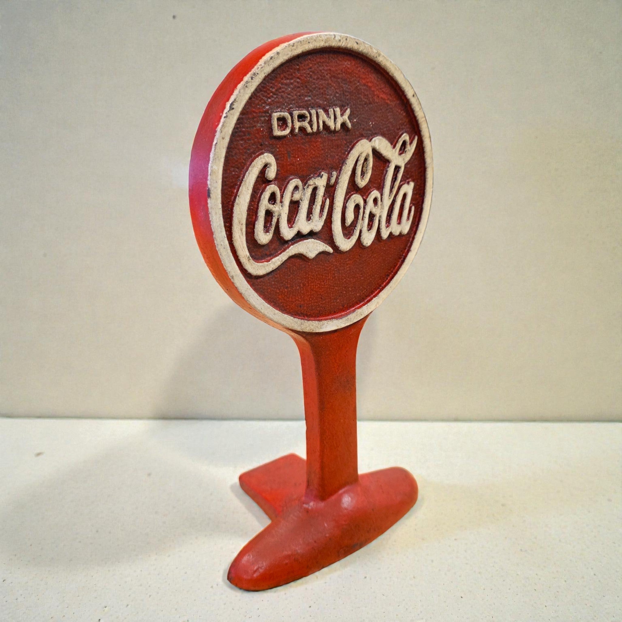 Coca - Cola Door Stop With Painted Antique Finish (9.5" Tall) - Jones Peak