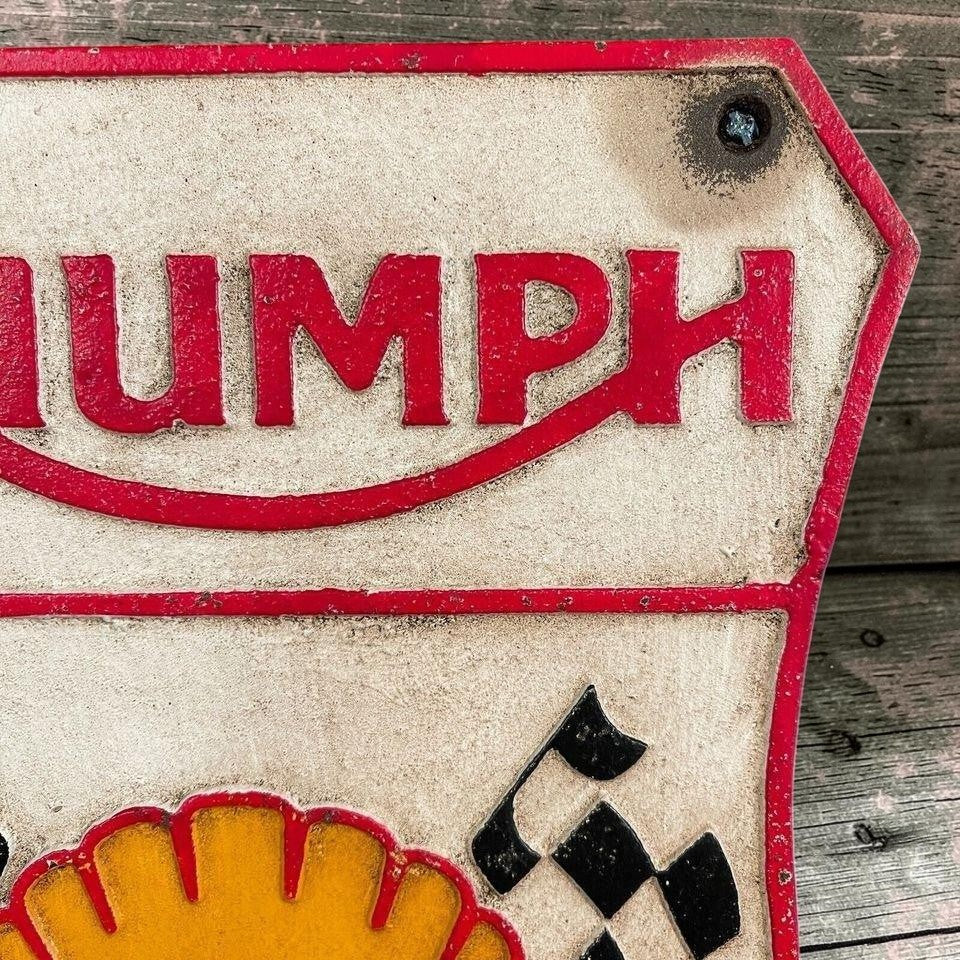 Triumph Shell Cast Iron Plaque With Painted Antique Finish (10.75" x 8.75") - Jones Peak