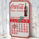 Coca - Cola Calendar Embossed Metal Sign - Jones Peak