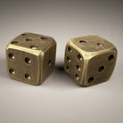 Dice Solid Brass And Rounded Corners - Jones Peak