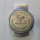 Gem Saloon Tombstone Arizona Solid Brass Money Clip With Raised Lettering & Antique Finish (3" x 2.25") - Jones Peak