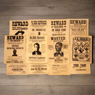 Wanted Posters Parchment With Antique Finish (Set of 12) - Jones Peak