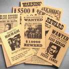 Wanted Posters Parchment With Antique Finish (Set of 12) - Jones Peak