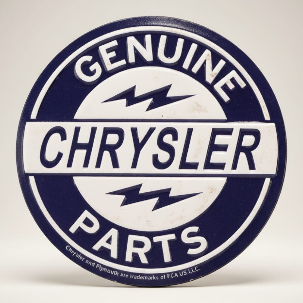 Genuine Chrysler Parts Embossed Metal Magnet - Jones Peak