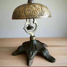 Hotel Desk Bell On Stand With Floral Engraving - Jones Peak