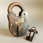 Pony Express 1860 Cast Iron Lock with Brass Tag & Keys — 3 x 5