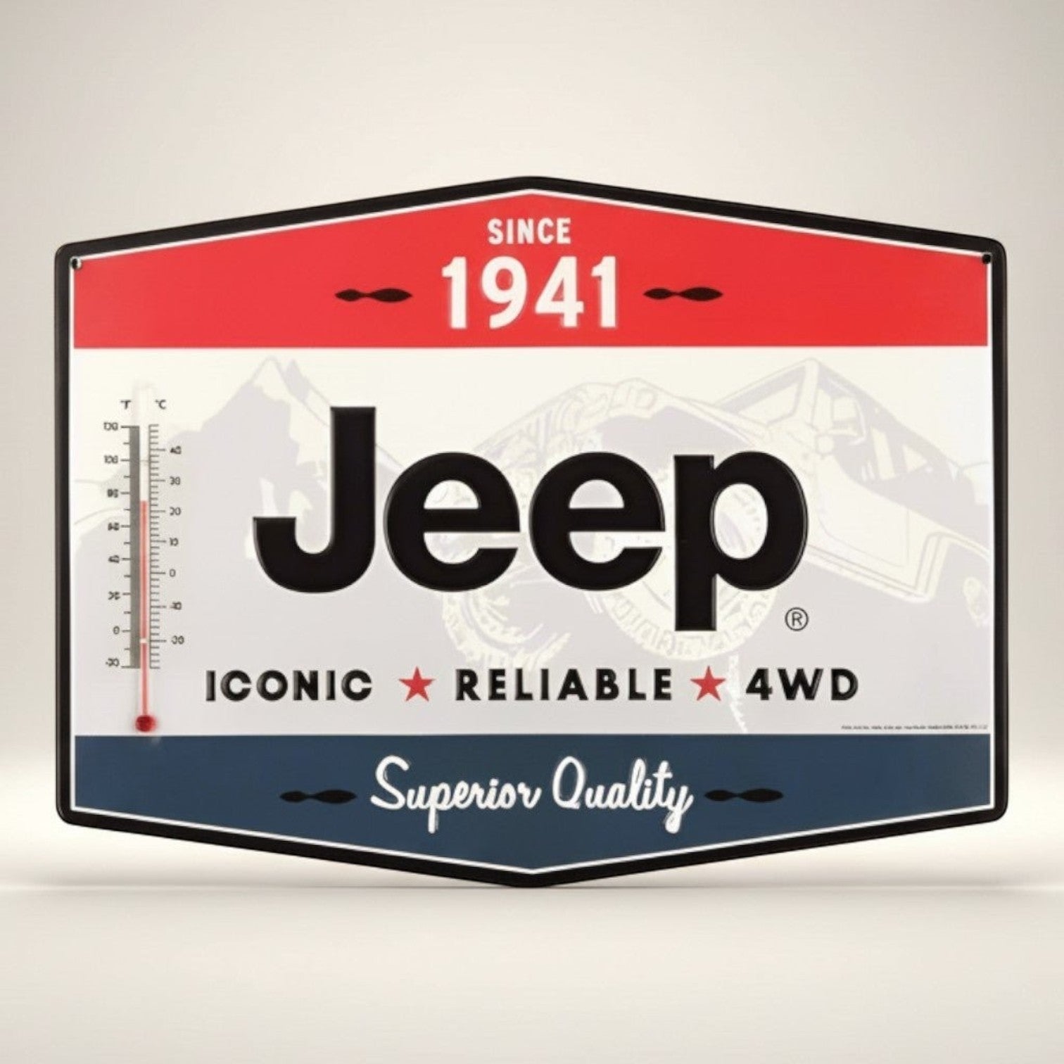 Jeep Since 1941 Embossed Wall Thermometer - Jones Peak