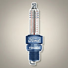 Ford Tough Spark Plug Embossed Metal Thermometer - Jones Peak
