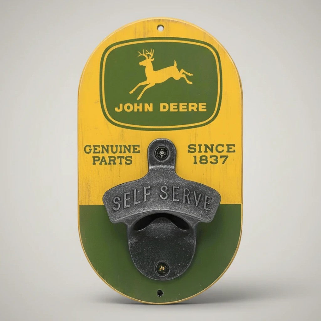 John Deere Logo Vintage Wall Bottle Opener - Jones Peak